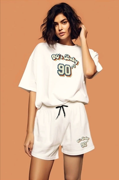 Baby Co-ord Set Oversized Tee & Drawstring Shorts