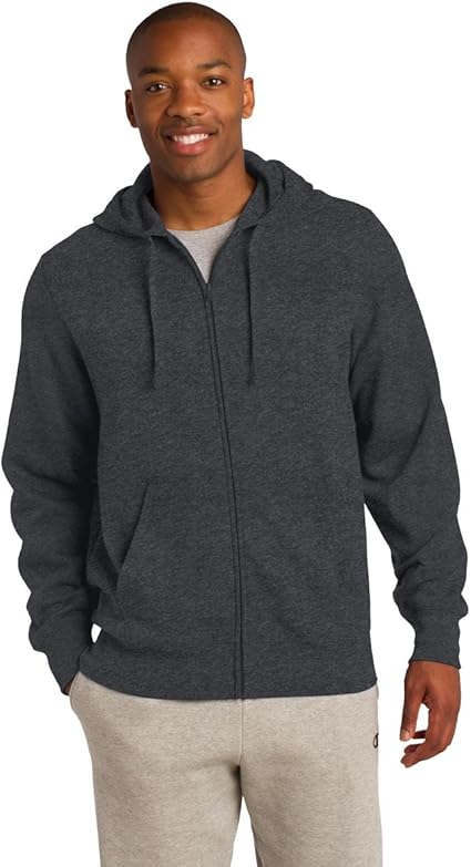 Charcoal Grey Full-Zip Hoodie
