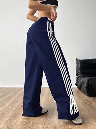 Women's Navy Side leg Track Pant