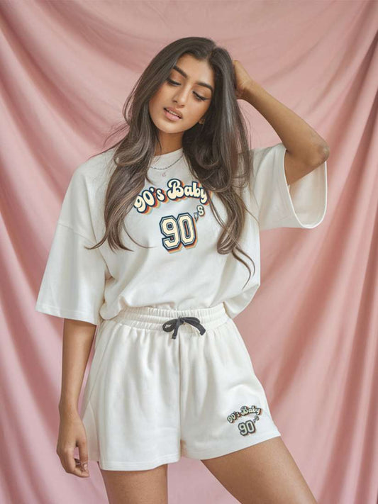 Baby Co-ord Set Oversized Tee & Drawstring Shorts