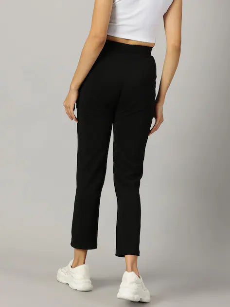 Women’s Black High-Waist Slim Fit Pant
