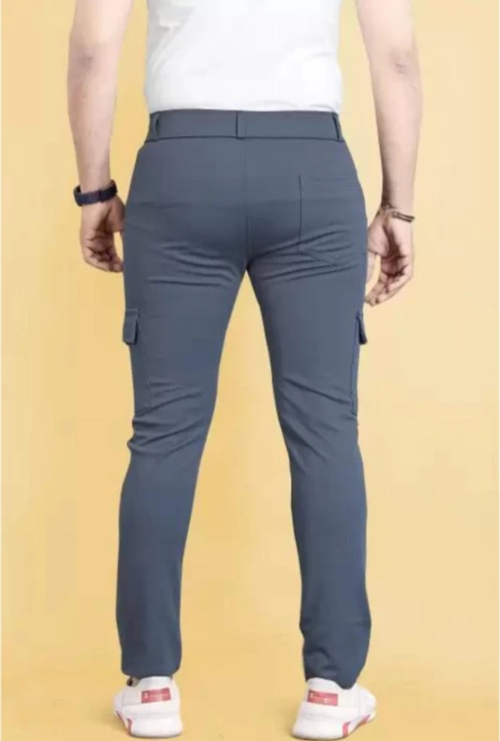 Men’s Blue Slim Fit Cargo Pant
