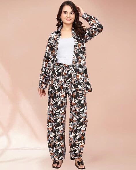 Women's Abstract Print Co-ord Set