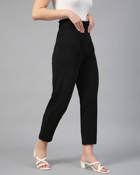 Women’s Black High-Waist Slim Fit Pant