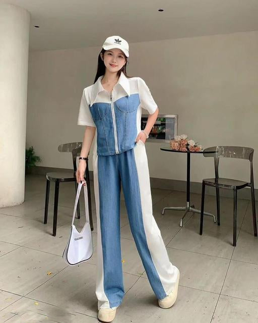 Trendy Denim Cord set for Women