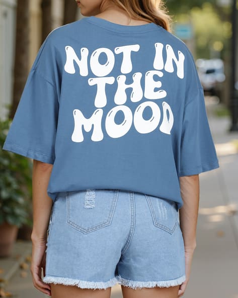 Light Blue Oversized Graphic Tee