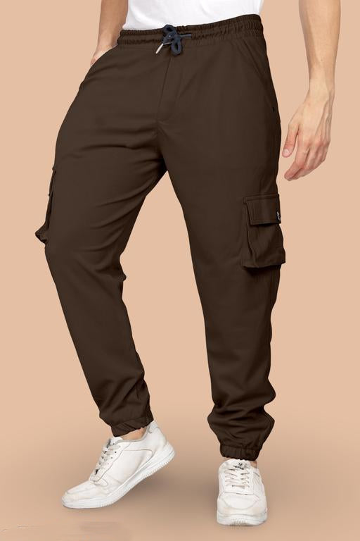 Men’s Brown Cargo Jogger Pants