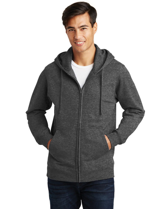 Charcoal Grey Full-Zip Hoodie